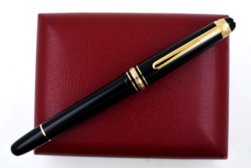 Montblanc No. 145 Fountain Pen 75th Anniversary 14K Gold Diamond FINE - Picture 8 of 15