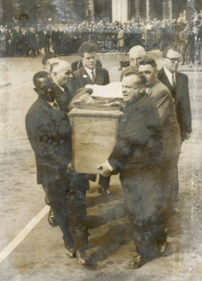Funeral of Leon Jouhaux Vintage Silver Print Silver Print 13x18 Ci