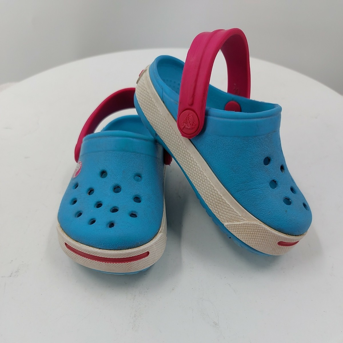 Crocs Clogs Water Shoes Sandals Baby Toddler Kids Waterproof Blue Size 4 5