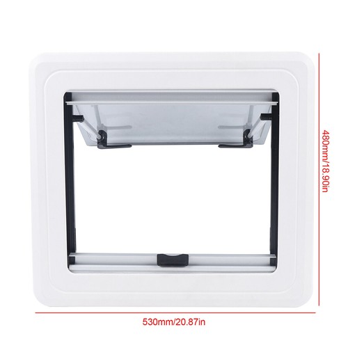 450*500mm RV Caravan Hinged Push Out Window Top-Hung Camper Skylight Hatch Vents - Bild 2 von 11