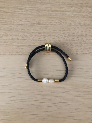 Leather rope bracelet adjust up to 22cm with Pearl Gift Uk Seller - Picture 12 of 17