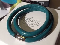 Endless Jewelry 38cm Green Bayou Bracelet Double Strand Silver Clasp Rrp £50 Endless Jewelry 38cm Green Bayou Bracelet Double Strand Silver Clasp Rrp £50