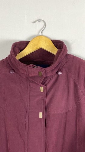 Mackintosh New England Womens Burgundy No. Hood Parka-winter Coat Size XL - Picture 2 of 8