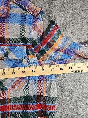 H&M Flannel Boys 14+ Youth Plaid Flannel Long Sleeve Button Down 100% Cotton - Picture 7 of 11