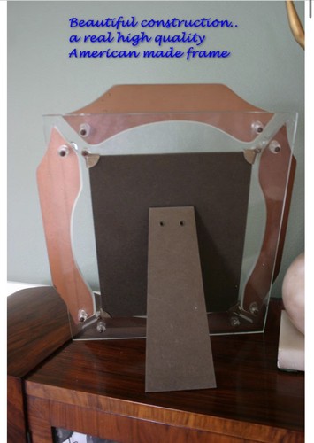 RARE American ART DECO Sculptural Mirrored Picture Frame Circa 1925 FABULOUS! - Picture 5 of 7