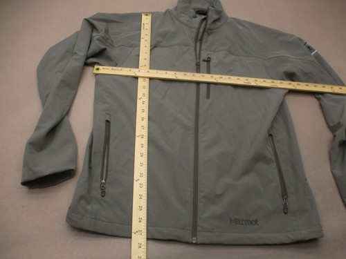 Murmeltier Größe L Herren Softshelljacke grau Full Zip Stehkragen Reißverschlusstasche 688 - Bild 5 von 10