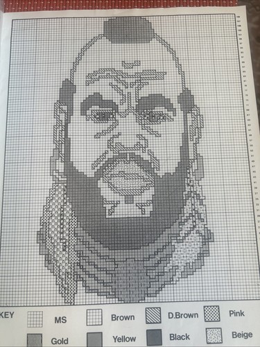 4 KIDS ADULTS A TEAM JUMPER BA BARACUS VAN VTG Knitting Pattern Intarsia 24”-44” - Picture 3 of 3
