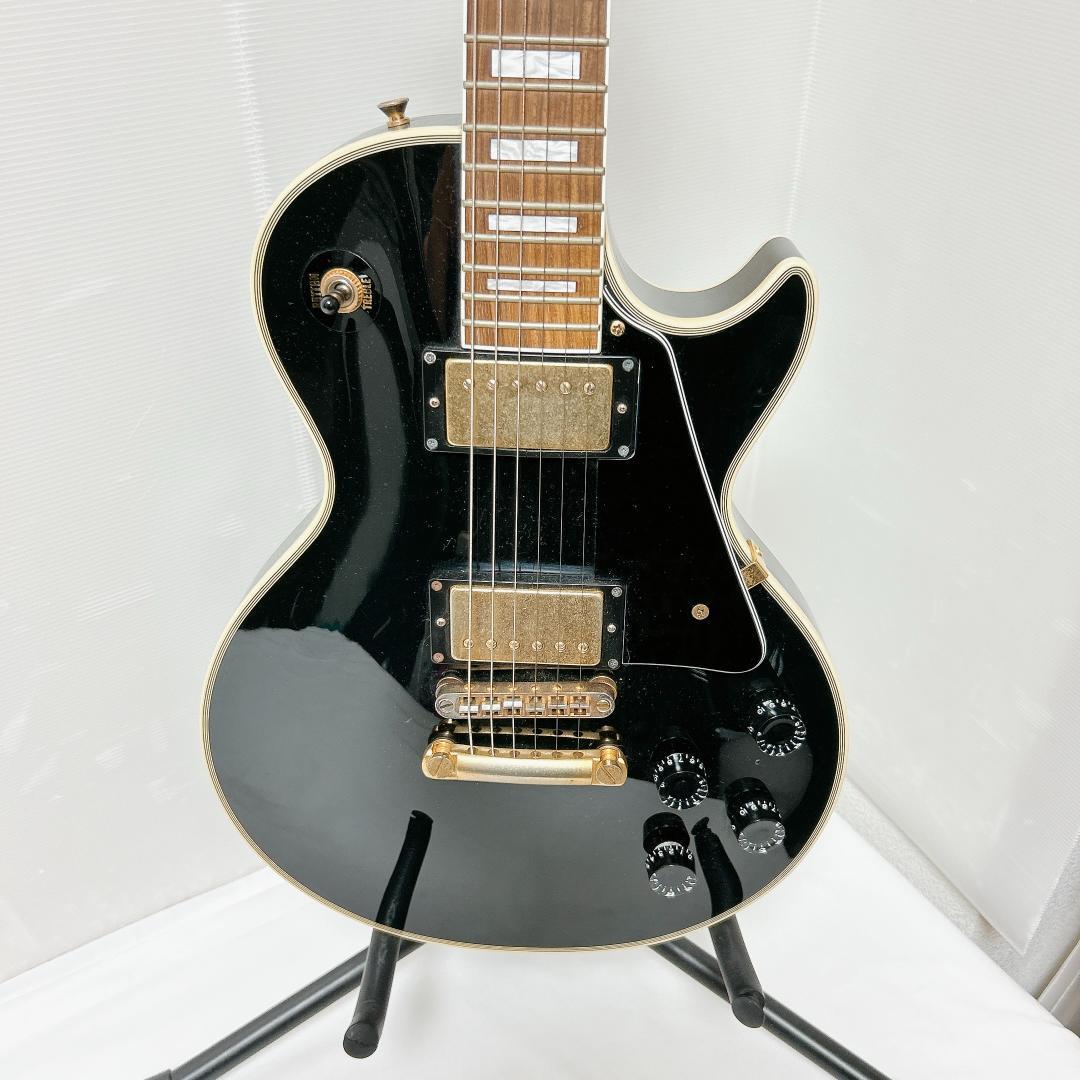 Burny RLC-60 Les Paul Custom type Black Electric Guitar Used Burny RLC-60 Les Paul Custom type Black Electric Guitar Used