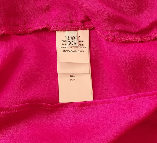 BLUMARINE DRESS GOWN EMBROIDERED TULLE VIBRANT FUCHSIA SATIN $2,795 IT 42 US 6 - Imagen 10 de 11