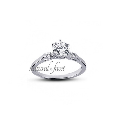 Anillo de compromiso clásico de platino con diamantes naturales redondos certificados F SI1 1,22 quilates - Imagen 6 de 6
