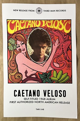 Promotional Posters Third Man Records ~ Caetano Veloso ~ TMR-548 ~ 1968 Album