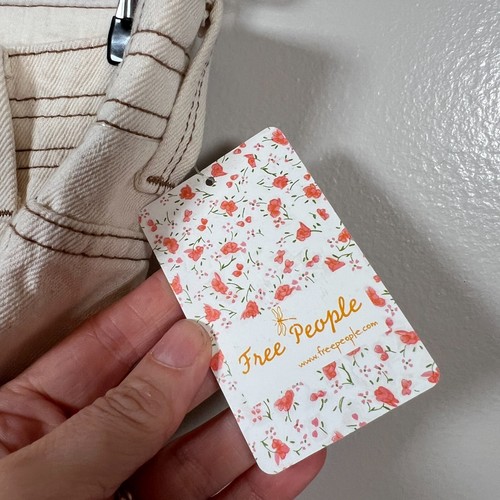 Free People We The Free Rebel Rouser Cut Off Shorts Size 26 Natural Summer - Foto 5 di 14
