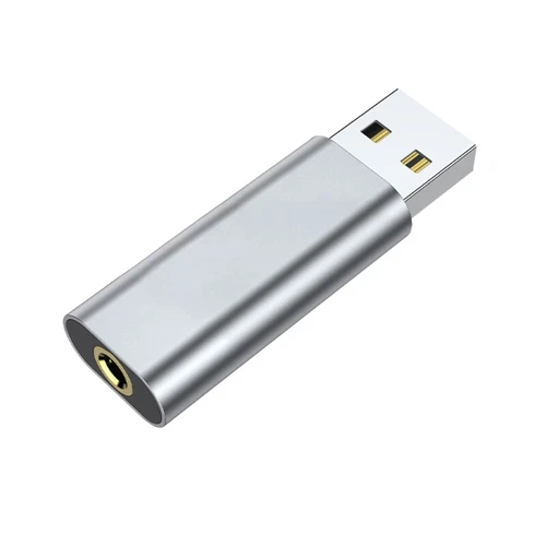 Lightweight 2 in 1 USB A to Aux- TRRS Headphone Adapter Sound Card 3.5mm Adapter