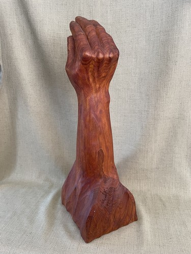 Arte popular brazo burl de cedro tallado, a mano por Gilles Jacques Cloutier (1947-2014) - Imagen 5 de 8