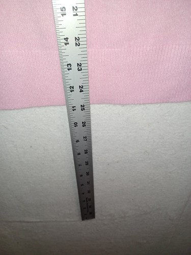 Lands End Cashmere Sweater Short-Sleeve Pullover Pink Gils sz L 14-16 New Gift - Picture 3 of 5