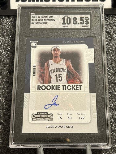 2021-22 Contenders Jose Alvarado Auto SGC 8.5 Rookie Ticket Autograph Pelicans - Picture 2 of 3