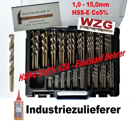 einzelne Spiral Bohrer Metallbohrer Cobaltbohrer HSS E Co5% V2A 4A  1-15mm WZG - Bild 39 von 59
