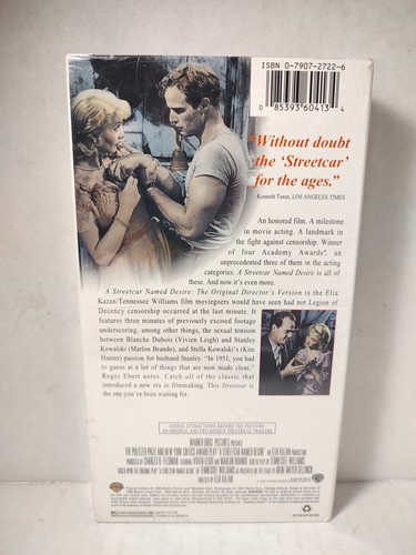 A Streetcar Named Desire (VHS, 1994, Original Directors Version) SEALED NEW! - Picture 2 of 6