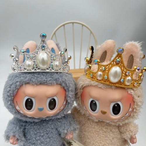 Outfits The Monsters 17CM Labubu Plush Doll Headwear Crown Accessories No Toys - Imagen 2 de 25