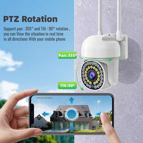 Sistema De 4 Camaras Seguridad WiFi HD 1080P 360° Para Exterior o Casa Con Audio - Picture 4 of 34