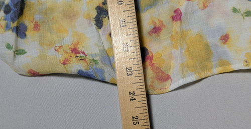 Zac Rachel Colonial Blue Flax Floral Popover Shirt Rayon Blend Petite Medium NEW - Picture 10 of 17