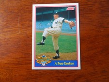 1991 SCORE 6 MICKEY MANTLE A TRUE YANKEE INSERT CARD NM-MT B-40