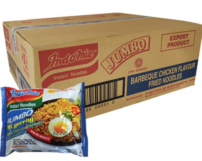 INDOMIE MI GORENG JUMBO GRILL 128G X 12 PACKUNGEN