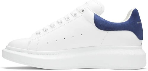 ALEXANDER MCQUEEN Oversized Sole White/Paris Blue Leather Sneaker EU 41.5 /US8.5 - Picture 4 of 8
