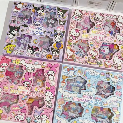 100 Blatt/Box wasserdichte Aufkleber Cinnamoroll Kuromi Schreibwaren Aufkleber