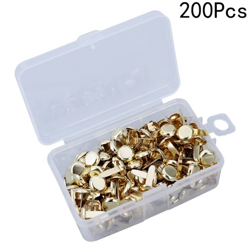 200 Pcs Prong Fasteners Pearl Brads Paper Metal Brads Brass Fasteners - 第 11/11 張圖片