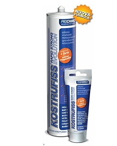 KOSTRUFISS ADESIVO COLLA STRUTTURALE PRESA RAPIDA ULTRA FORTE SOLLEVA 170KG/CM2 - Foto 1 di 1