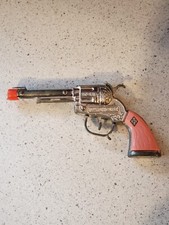 Works Vintage Halco Hubley Pink Grip Handle Cowgirl Pistol Toy Cap Gun