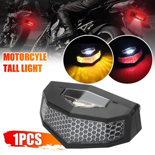 1pc Motorcycle Parts Rear Taillight LED Turn Signal Brake Stop Lamp Light Decor - Foto 6 di 12