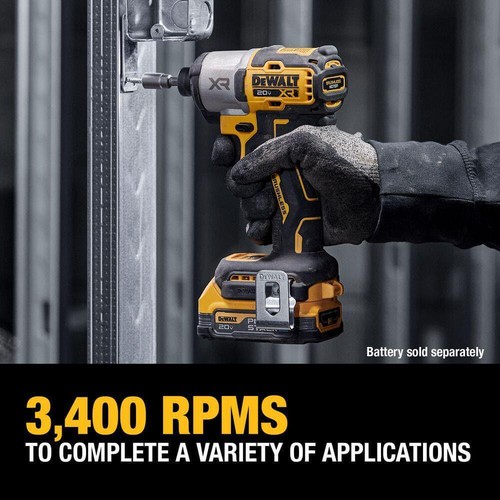 DEWALT Cordless Impact Driver 1/4"Drive 3-Speed Brushless 20V Max XR (Tool-Only) - Picture 8 of 9