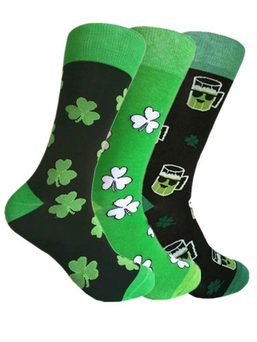 Calcetines altos para media pantorrilla y rodilla verdes irlandeses del día de San Patricio de varios patrones - Imagen 30 de 40