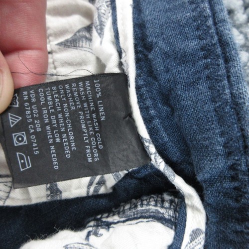 Nautica Shorts Mens 36 Blue Linen Rigger Chino 34x8* - Picture 12 of 15