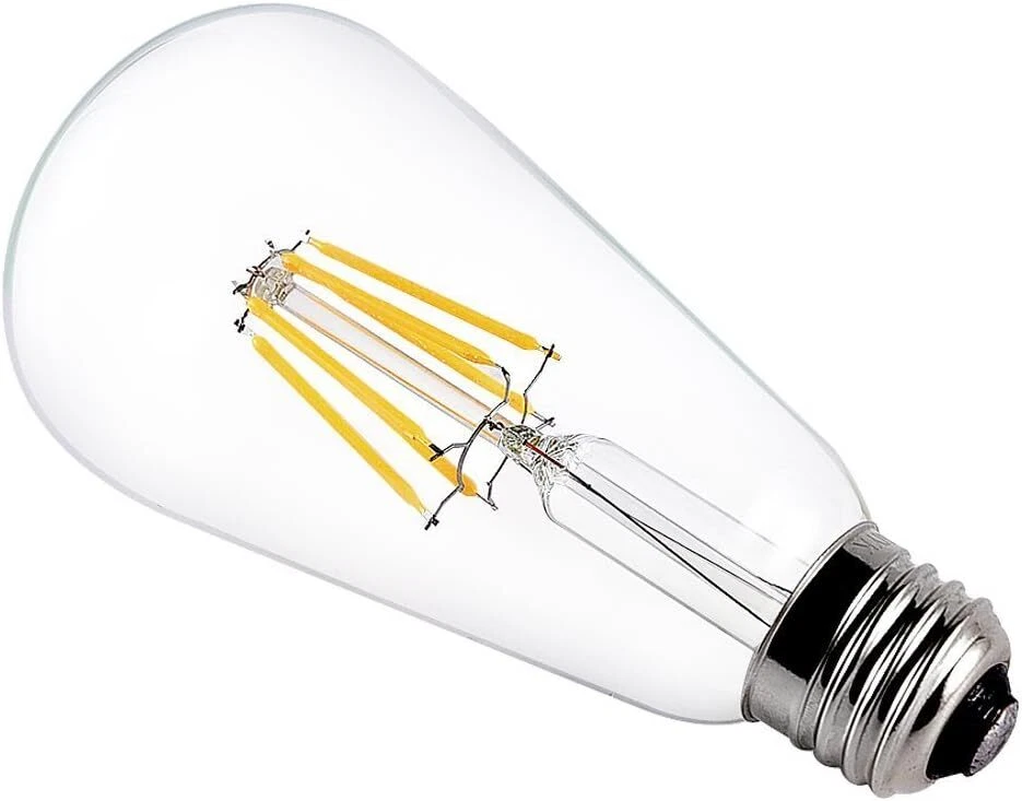 6 Pack Dimmable LED Bulb, 6W Squirrel Cage Filament Light Bulb, 2200k - Image 3 of 4