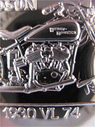1,4-OZ.999 PURE SILVER BARREN BARREN 1930 VL HARLEY DAVIDSON 90TH ANNIVERSARY + GOLD - Bild 4 von 8