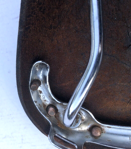 VINTAGE 1979 BROOKS B17 BROWN LEATHER SADDLE,LARGE COPPER RIVETS,CHROME FRAME - Picture 6 of 7