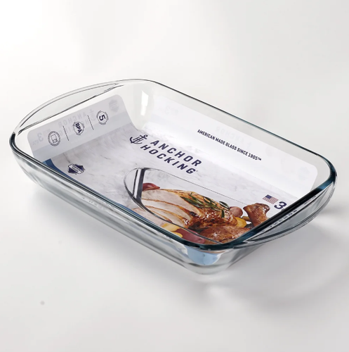 Anchor Hocking 9" x 13" Clear Glass Pan, Casserole Baking Dish- FREE SHIP - Picture 7 of 10
