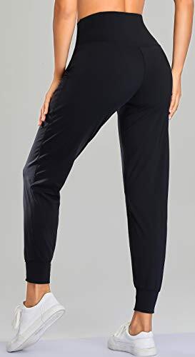 Women's Joggers High Waist Yoga Pockets Sweatpants Sport Workout Small Black - Picture 4 of 6