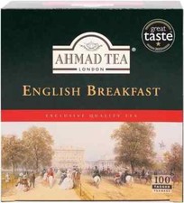 Ahmad Tea 100 Teabags, English Breakfast, Black Tea, 1 x 100 Teabags 0.06 per strip