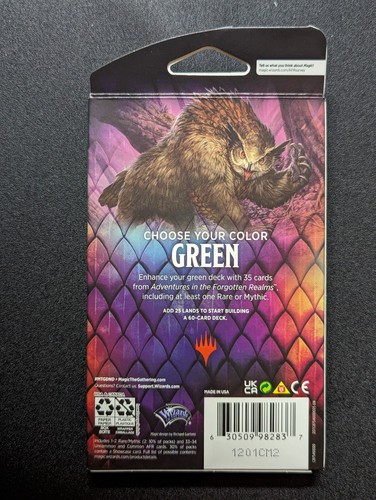 Magic the Gathering D&D Adventures in the Forgotten Realm refuerzo temático - verde - Imagen 2 de 2