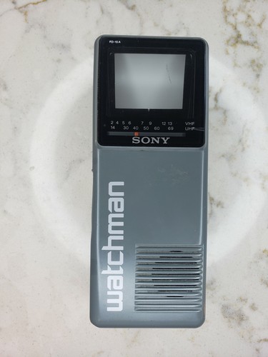 Vintage Sony Watchman FD-10A Portable Handheld B/W Television TV with Case 1989! - Picture 4 of 12