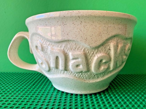 VINTAGE MCCOY WHITE SNACKS BOWL WITH HANDLE MADE IN USA 7521 - Picture 6 of 12
