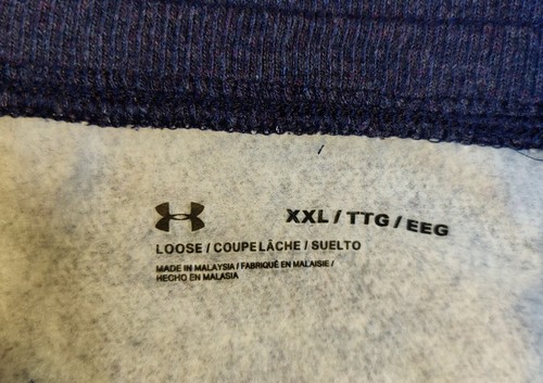 Under Armour Men's Hustle Fleece Jogger Pants Loose Blue Size XXL - Picture 7 of 10