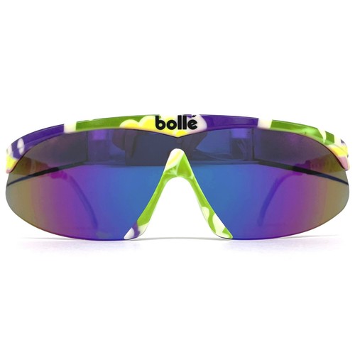 Vintage Bolle 'Microedge' Sport Sunglasses - France 80's - Large - Full Set - Picture 2 of 10