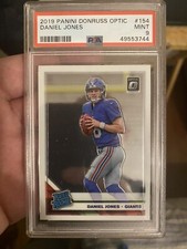 DANIEL JONES 2019 Panini Donruss Optic Rated Rookie RC #154 PSA 9 MINT NY Giants