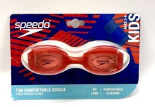 Speedo Red Kid's Sonic Swim Goggles Anti Fog, No Leak UV Protection Ages 3-6 NEW