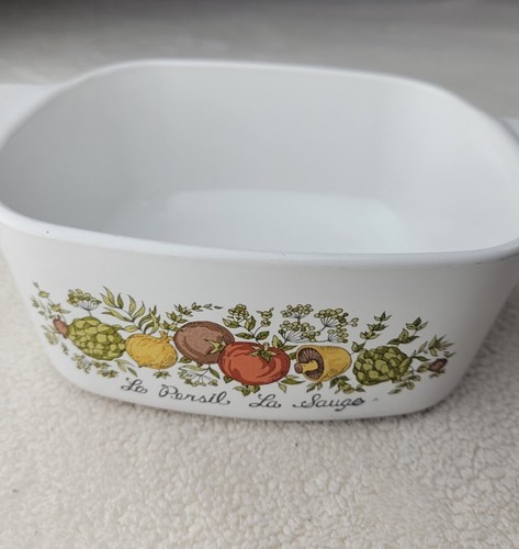 Corning Ware Spice of Life "Le Persil La Sauge" 1972-79  A- 1-1/2- B Hologram BS - Picture 2 of 7